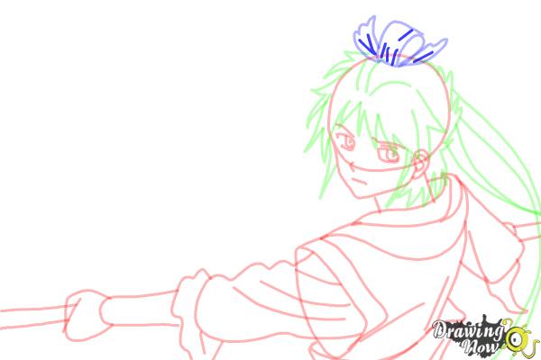How to Draw Hakuryuu Ren from Magi: The Labyrinth Of Magic - Step 14
