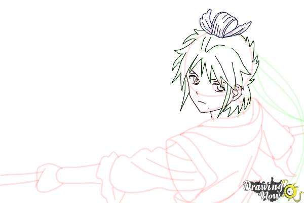 How to Draw Hakuryuu Ren from Magi: The Labyrinth Of Magic - Step 15