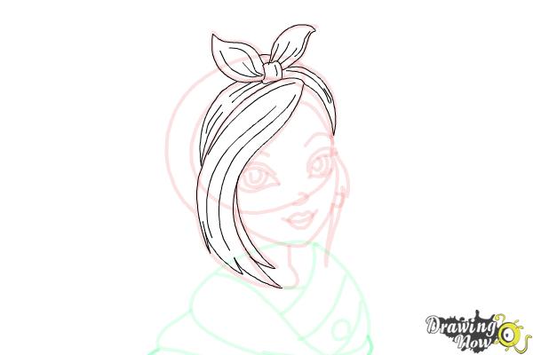 How to Draw Poppy O'Hair from Ever After High - Step 10