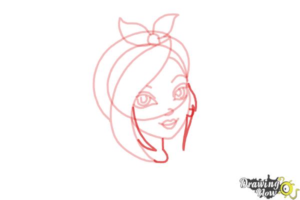 How to Draw Poppy O'Hair from Ever After High - Step 7