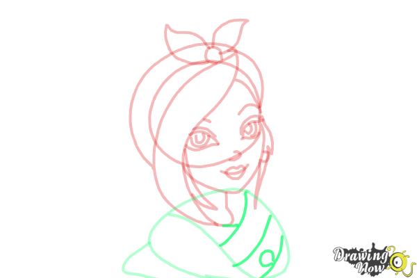 How to Draw Poppy O'Hair from Ever After High - Step 9
