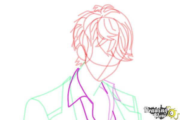 How to Draw Shu Sakamaki from Diabolik Lovers - Step 10 How to Draw Shu Sakamaki from Diabolik Lovers - Step 10