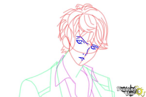 How to Draw Shu Sakamaki from Diabolik Lovers - Step 11