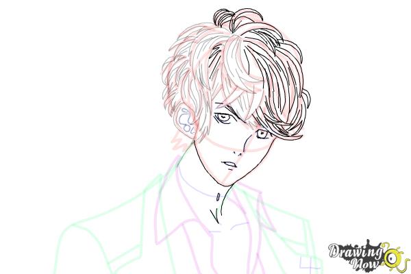How to Draw Shu Sakamaki from Diabolik Lovers - Step 14 How to Draw Shu Sakamaki from Diabolik Lovers - Step 14