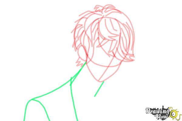 How to Draw Shu Sakamaki from Diabolik Lovers - Step 7
