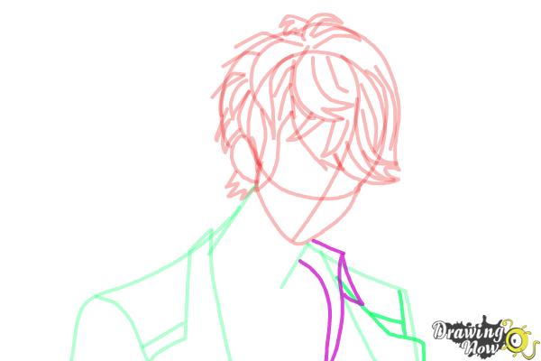 How to Draw Shu Sakamaki from Diabolik Lovers - Step 9