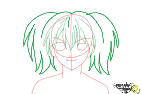 How to Draw Kokoa Shuzen from Rosario + Vampire - Step 8