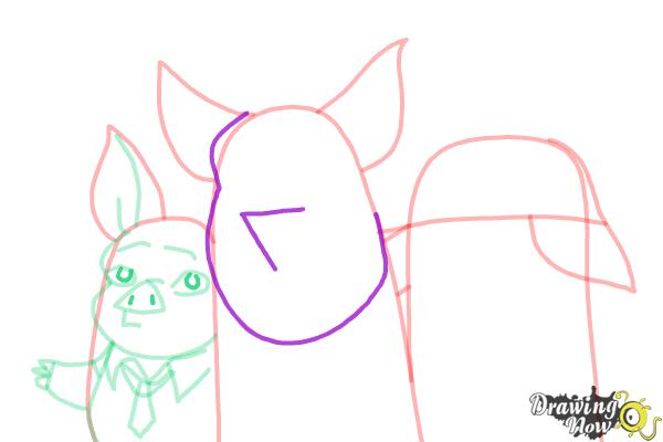 How to Draw Three Little Pigs from Ever After High - Step 7