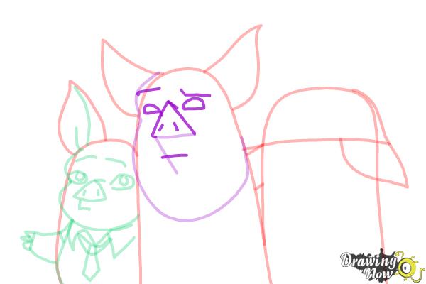 How to Draw Three Little Pigs from Ever After High - Step 8