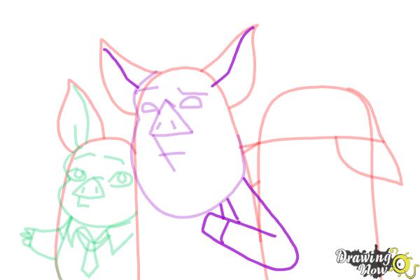 How to Draw Three Little Pigs from Ever After High - Step 9