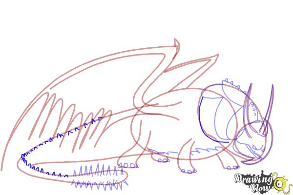 How to Draw Skullcrusher from How to Train Your Dragon 2 - Step 7