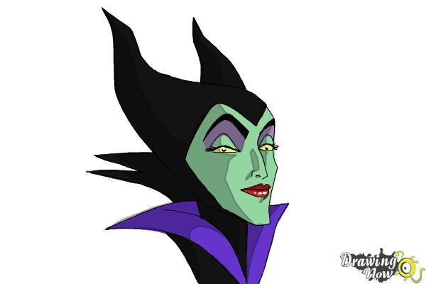 How to Draw Maleficent Easy - Step 12