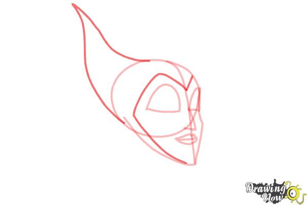 How to Draw Maleficent Easy - Step 5