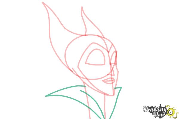 How to Draw Maleficent Easy - Step 7