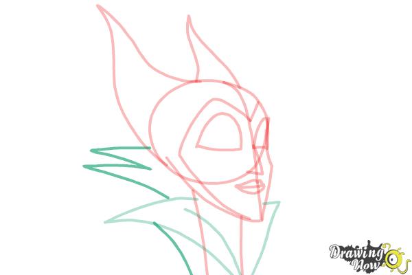 How to Draw Maleficent Easy - Step 8