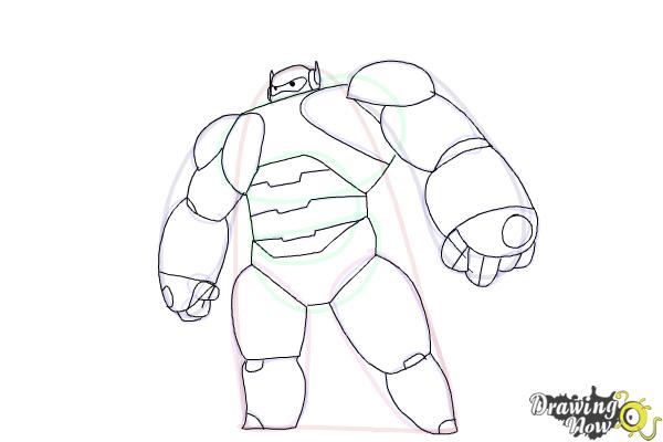 How to Draw Baymax from Big Hero 6 - DrawingNow