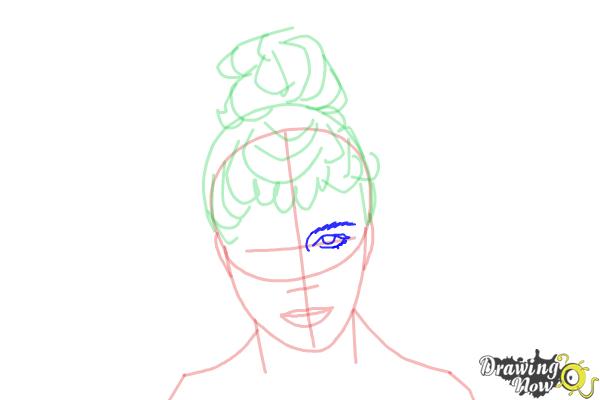 How to Draw Kiesza - Step 9