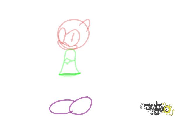 How to Draw Sonia The Hedgehog from Sonic - Step 6