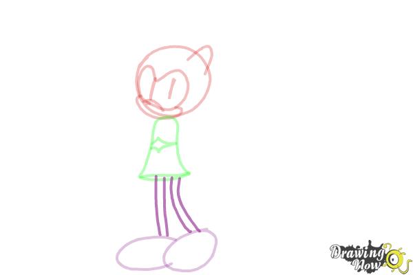 How to Draw Sonia The Hedgehog from Sonic - Step 7