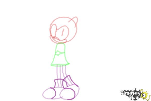 How to Draw Sonia The Hedgehog from Sonic - Step 8