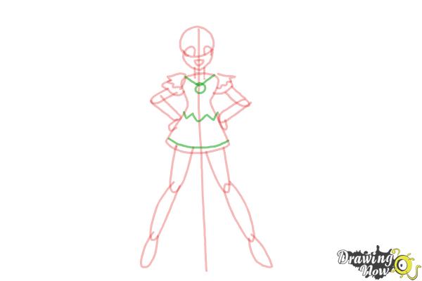 How to Draw Cure Happy, Hoshizora Miyuki from Smile Pretty Cure! - Step 7