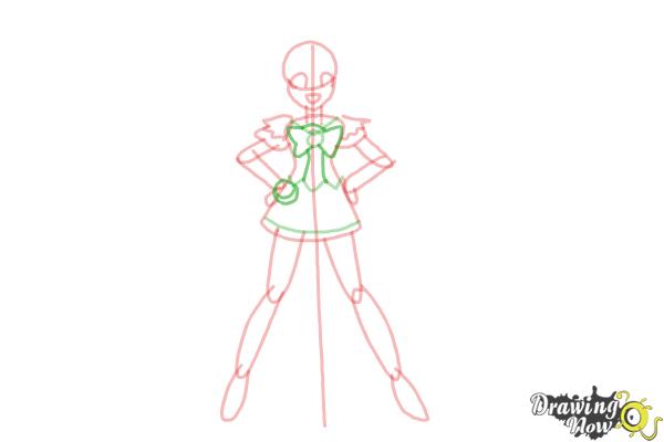 How to Draw Cure Happy, Hoshizora Miyuki from Smile Pretty Cure! - Step 8