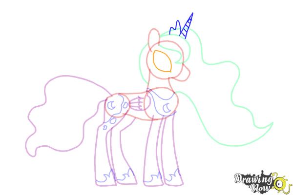 How to Draw Princess Luna from My Little Pony Friendship Is Magic - Step 10