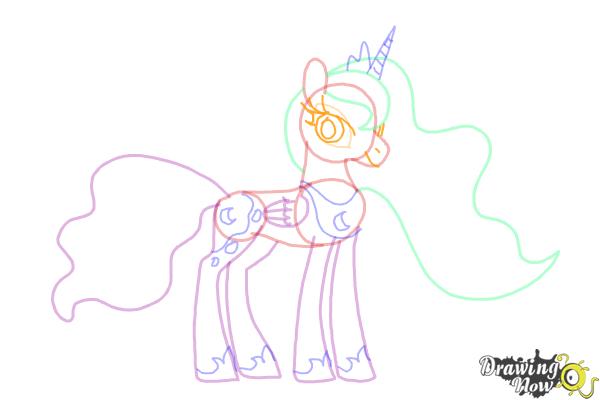 How to Draw Princess Luna from My Little Pony Friendship Is Magic - Step 11