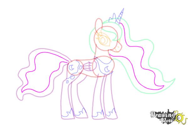 How to Draw Princess Luna from My Little Pony Friendship Is Magic - Step 12