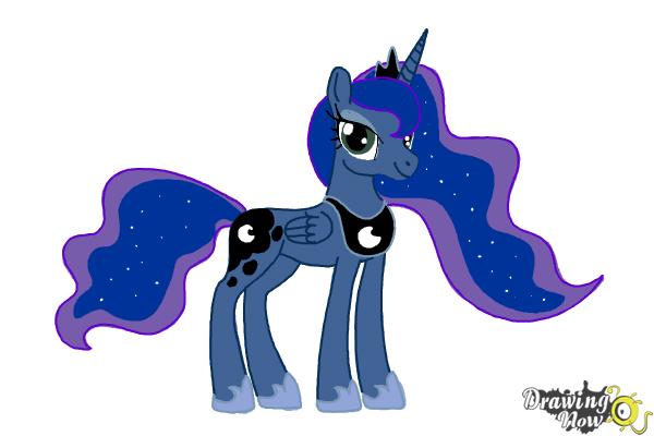 How to Draw Princess Luna from My Little Pony Friendship Is Magic - Step 14