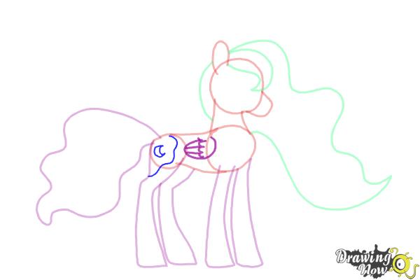 How to Draw Princess Luna from My Little Pony Friendship Is Magic - Step 8