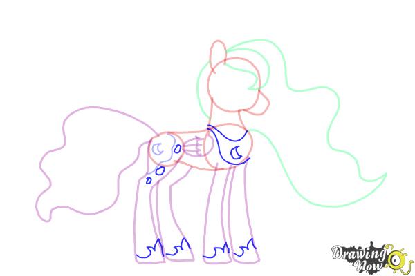 How to Draw Princess Luna from My Little Pony Friendship Is Magic - Step 9