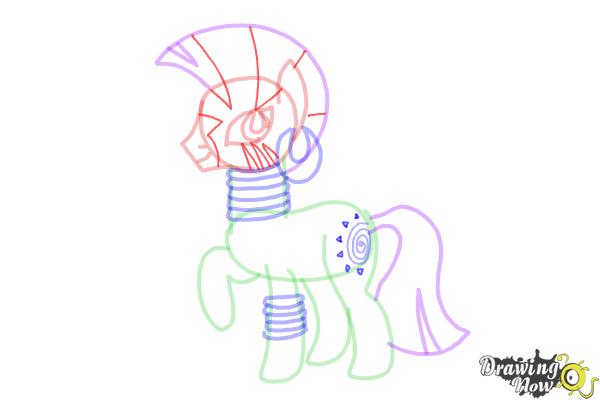 How to Draw Zecora from My Little Pony Friendship Is Magic - Step 11