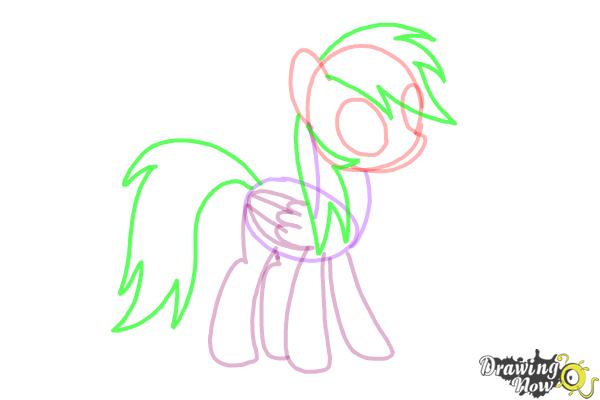 How to Draw Rainbow Dash from My Little Pony Friendship Is Magic - Step 6