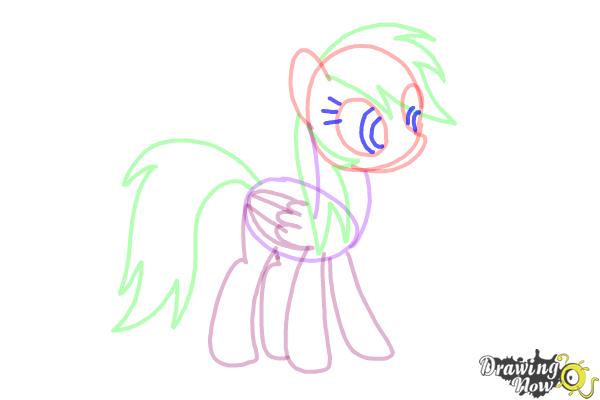 How to Draw Rainbow Dash from My Little Pony Friendship Is Magic - Step 7