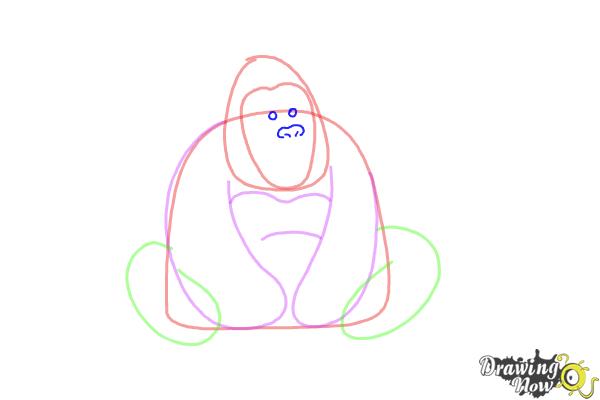 How to Draw a Gorilla For Kids - DrawingNow