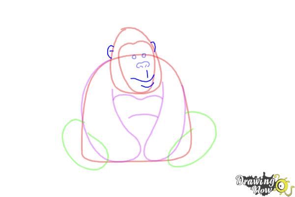 How to Draw a Gorilla For Kids - Step 5