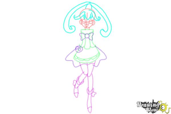 How to Draw Cure Peace, Kise Yayoi Smile Pretty Cure! - Step 12