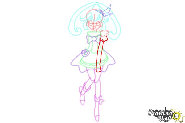 How to Draw Cure Peace, Kise Yayoi Smile Pretty Cure! - Step 14