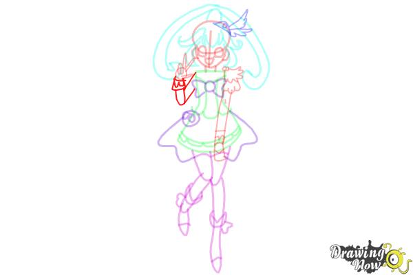 How to Draw Cure Peace, Kise Yayoi Smile Pretty Cure! - Step 16