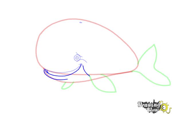 How to Draw a Whale For Kids - Step 7
