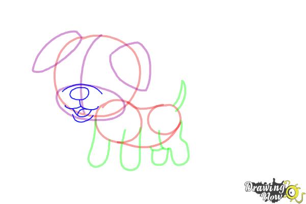 How to Draw a Baby Dog - Step 7