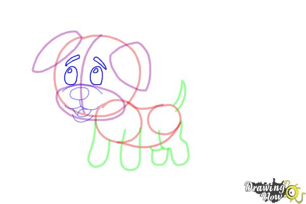 How to Draw a Baby Dog - Step 8