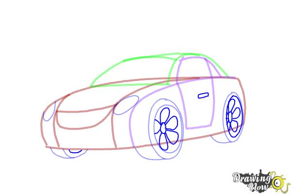 How to Draw a Car Step by Step - Step 6