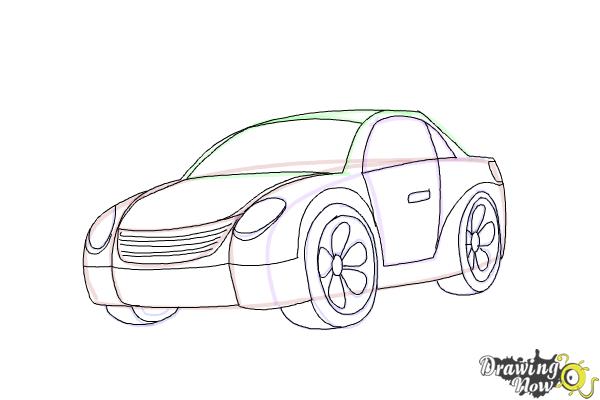 How to Draw a Car Step by Step - Step 7 How to Draw a Car Step by Step - Step 7