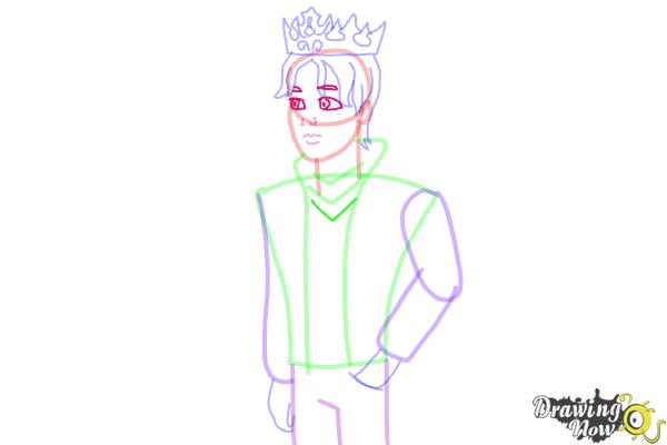 How to Draw Daring Charming from Ever After High - Step 11