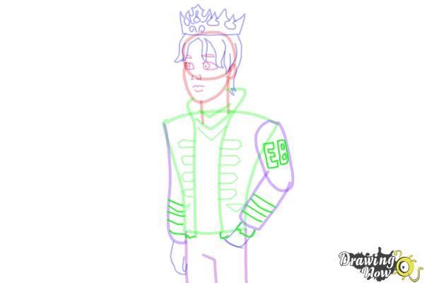 How to Draw Daring Charming from Ever After High - Step 13