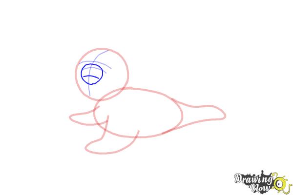 How to Draw a Baby Seal - Step 7 How to Draw a Baby Seal - Step 7