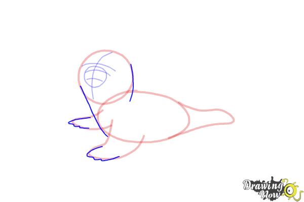 How to Draw a Baby Seal - Step 8 How to Draw a Baby Seal - Step 8
