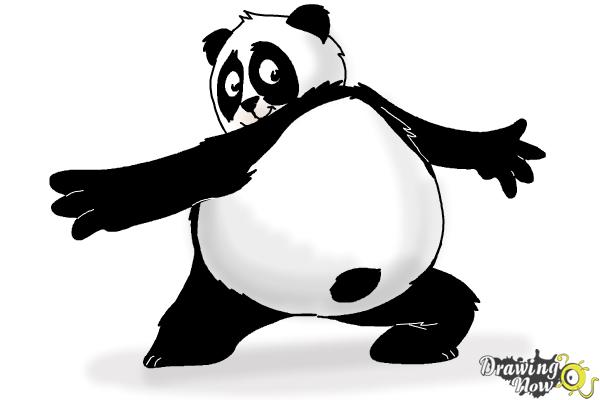 How to Draw a Cartoon Panda - Step 10